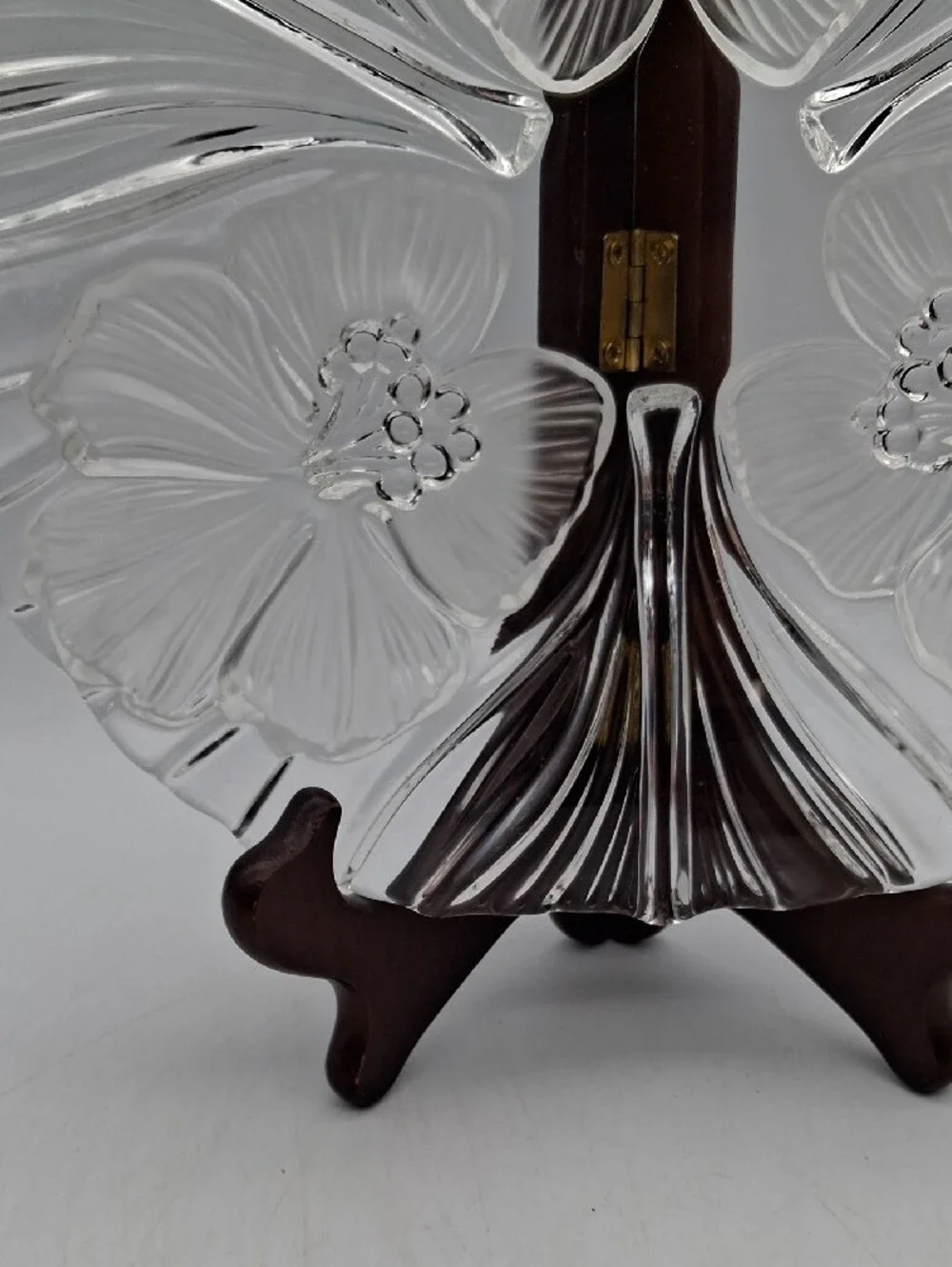 Clear Floral Glass Decorative Bowl - Home Accents